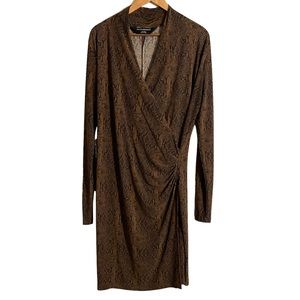 Norma Kamali Python Faux Wrap Dress